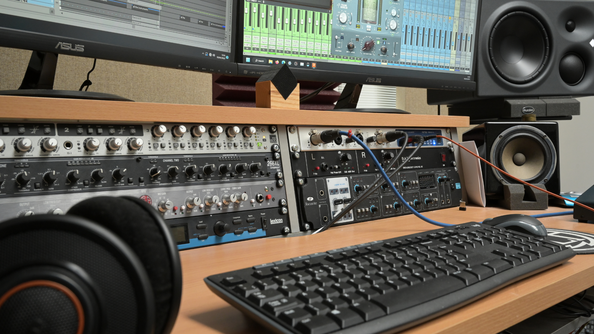 Nicolsound Recording Studio in Ayrshire The Hub. Main desk view.